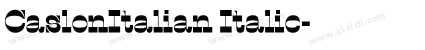 CaslonItalian Italic字体转换